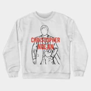 Christopher Nolan Portrait with text Crewneck Sweatshirt